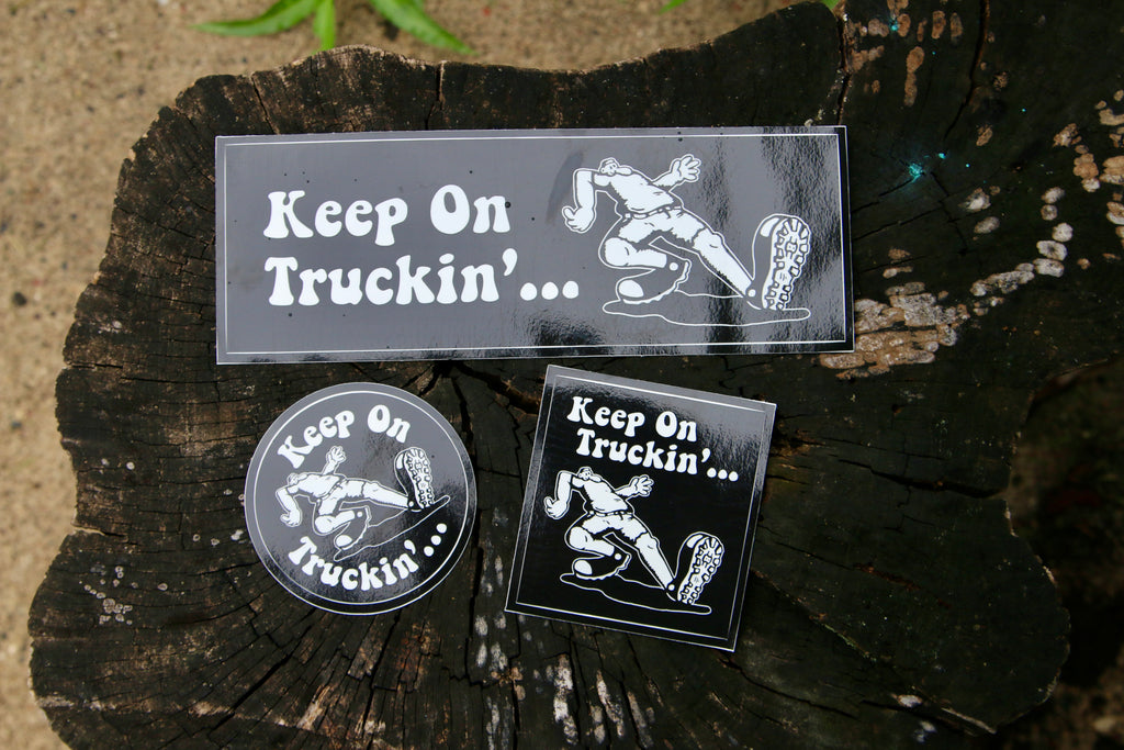 Keep on Truckin' round sticker