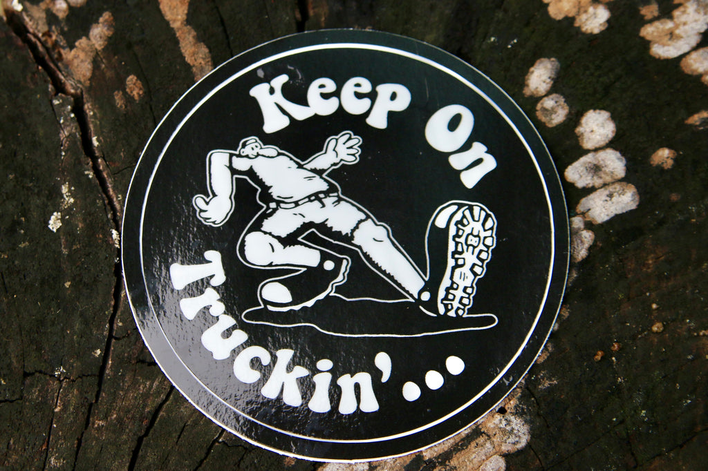 Keep on Truckin' round sticker