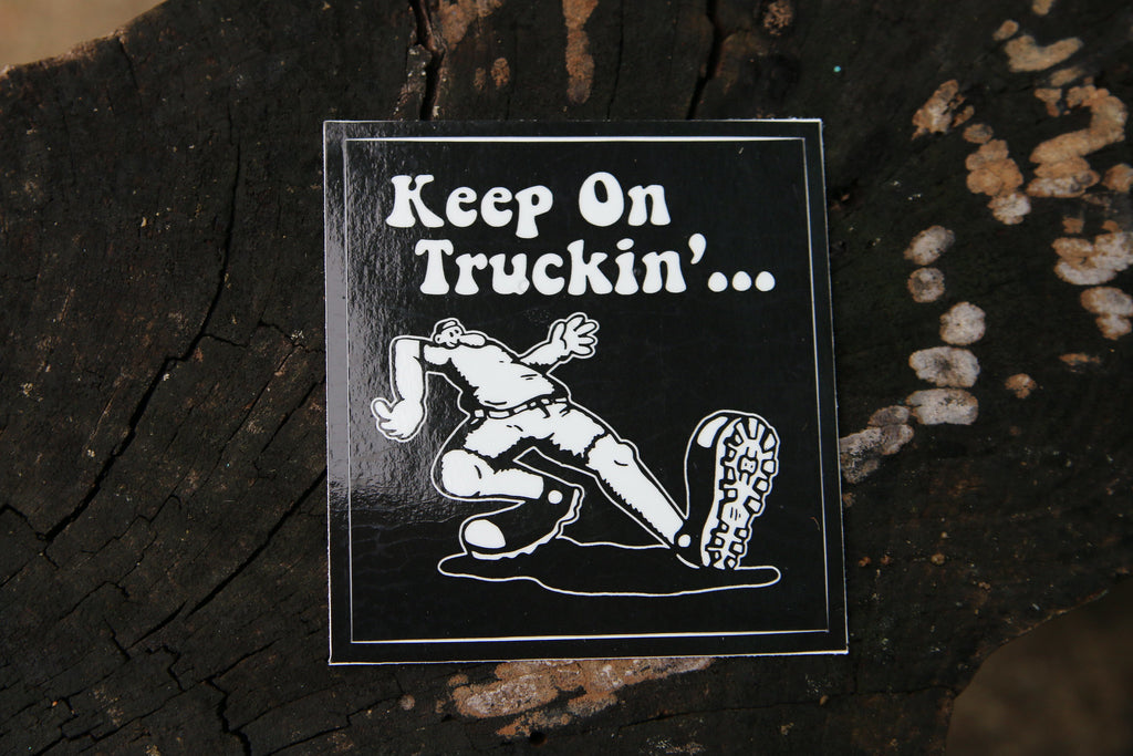 Keep on Truckin' square sticker